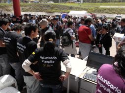 Unos 200 jóvenes llegaron ayer al Campus Party en Ecuador. EFE  /