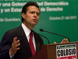 El precandidato del PRI, Enrique Peña Nieto, se pronunció a favor de las candidaturas independientes. REUTERS  /