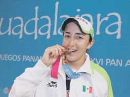 Ana Paula de la Peña mordió la gloria. NTX  /