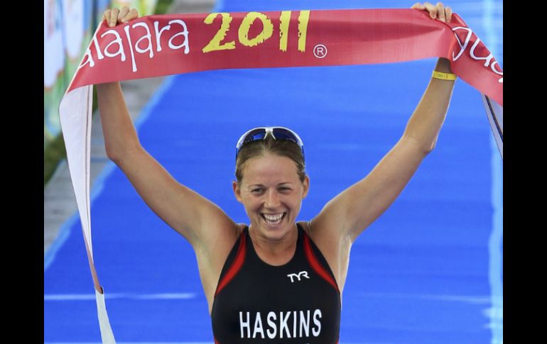 Sarah Haskins consigue otra medalla para Estados Unidos. REUTERS  /