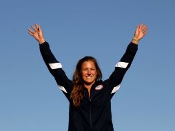 La estadounidense celebra su victoria. AFP  /