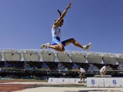 Gastaldi, durante su competencia de salto. AP  /
