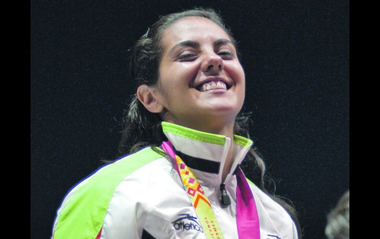 La tapatía Nataly Michel sufrió, pero al final del día pudo subir al podio. AFP  /