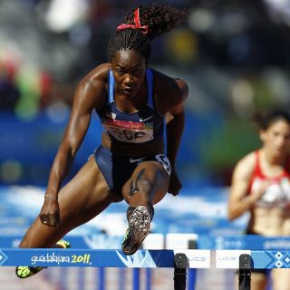 Listas competidoras de 100 metros valla femenil