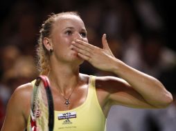 Caroline Wozniacki avanza a paso fuerte dentro del torneo de Estambul. REUTERS  /