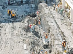 Avance de la construcción a cargo de Pensiones del Estado en la zona de la Plaza Tapatía.  /