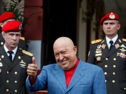 Hugo Chávez  luego de su reunión en el palacio presidencial de Miraflores, en Caracas, Venezuela. AP  /