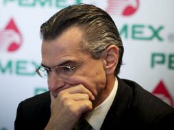 El director de la paraestatal, Juan José Suárez Coppel, en conferencia de prensa.  /