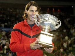 Rafael Nadal durante el abierto australiano. MEXSPORT  /