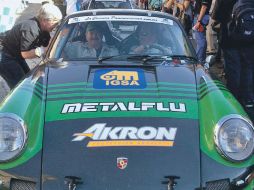 Tomás López Rocha llega a la meta de la séptima y última etapa de La Carrera Panamericana 2011. CORTESÍA TOMÁS LÓPEZ ROCHA  /