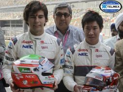 El equipo Sauber: Sergio Pérez y Kamui Kobayashi. AP  /