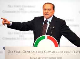 En todo momento Berlusconi se muestra convencido de que agotará la legislatura en 2013. EFE  /