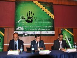 En rueda de prensa, autoridades informaron de la realización del V Congreso Internacional de Ciencias Forenses.  /