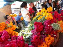 El costo de los ramos de flor de cempasúchil oscila entre los 30 y 60 pesos en promedio. NTX  /