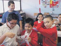 Los alumnos de la escuela urbana No. 31 “Ramón Corona”.  /