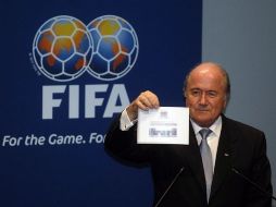 En declaraciones previas, el presidente de la FIFA, Joseph Blatter, expuso que aplicarán medidas anticorrupción. ESPECIAL  /