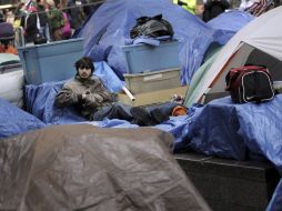 Una veintena de tiendas ha sido instalada en el centro de París, donde manifestantes buscan quedarse permanentemente.EFE  /