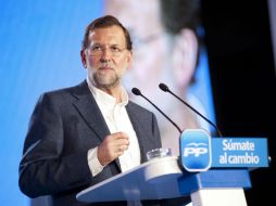 El candidato del PP a la Presidencia del Gobierno, Mariano Rajoy, durante un acto de campaña en Toledo. EFE  /