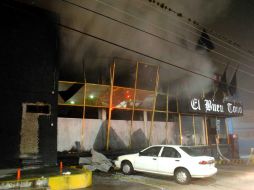 Aspecto de las instalaciones del periódico tras el ataque. EL UNIVERSAL - EL BUEN TORO  /