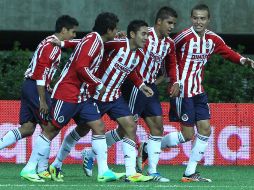 Los jugadores de Chivas parten como favoritos en la Liguilla. EFE  /