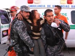 Fueron trasladados a un puesto de socorro de la Zona Metropolitana de Guadalajara para ser atendidos. ESPECIAL  /