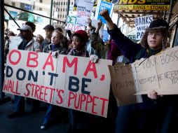 Los manifestantes tiene desde 17 de septiembre para protestar por los 'excesos' del sistema financiero. AP  /