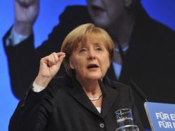 La Unión Europea está 'probablemente en su hora más difícil desde la Segunda Guerra Mundial', manifestó la canciller alemana. EFE  /