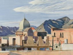 Obra ''Construction in Mexico'' pintada en 1946 por el pintor moderno estadounidense Edward Hopper. EFE  /