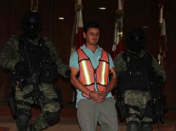 La Secretaría de la Defensa Nacional (Sedena) presentó a Juan Gabriel Orozco Favela alias ''El Gasca''. NOTIMEX  /