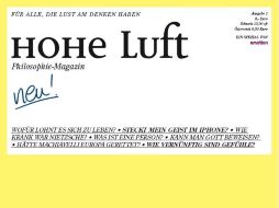 Con una portada sencilla pero sobria, Hohe Luft se presenta, junto a Philosophie Magazin en Alemania. ESPECIAL  /