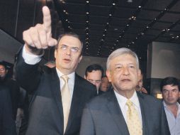 López Obrador (der.) va por su segunda oportunidad en busca de la Presidencia de la República. NTX  /