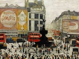 El icónico cuadro Picadilly Circus, London, del pintor inglés Stephen Lowry. ESPECIAL  /