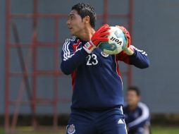 El portero se muestra seguro en los entrenamientos.  /