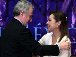 Los dos aspirantes del PAN a la Presidencia, Santiago Creel Miranda y Josefina Vázquez Mota. NTX  /