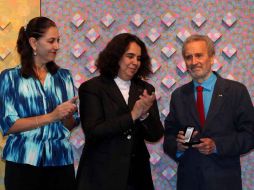 Por su labor como diseñador gráfico y sus aportes al ámbito editorial, Vicente Rojo Almazán recibió este reconocimiento.EL UNIVERSAL  /