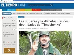 El diario El Tiempo de Colombia publicó hoy el informe que vincula a 'Timochenko' con autoridades venezolanas. ESPECIAL  /