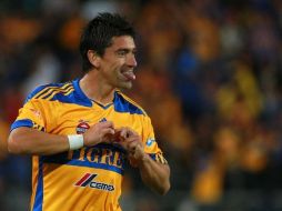 Héctor Mancilla celebra su anotación. EFE  /