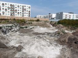 Los sitios aledaños donde se descargaron aguas residuales permanecen secas.  /