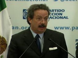 El secretario de Acción del Gobierno panista, Juan Molinar, habló hoy en conferencia de prensa para pedir la investigación. ESPECIAL  /