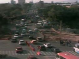 La Secretaría de Vialidad confirma la interrumpción de la circulación de sur a norte y en Ávila Camacho de poniente a oriente. ESPECIAL  /