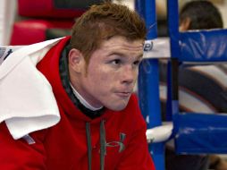 Saúl 'Canelo' Álvarez cierra su preparación para la tercera defensa del título superwelter del CMB. MEXSPORT  /