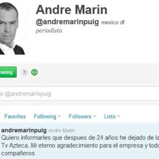 André Marín deja TV Azteca
