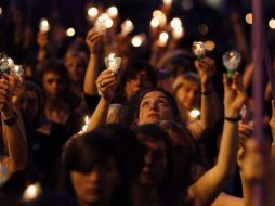 Manifestantes en Uruguay marchan en el Día Internacional de la Eliminación de la Violencia contra la Mujer. REUTERS  /
