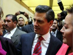 Enrique Peña Nieto expuso un décalogo ante los miembros de la Concanaco. NTX  /