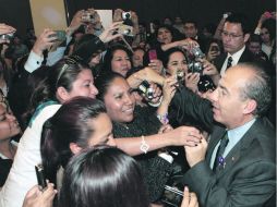 El Presidente Felipe Calderón conmemoró en Puebla el Día Internacional para la Eliminación  de la Violencia contra la Mujer. NTX  /