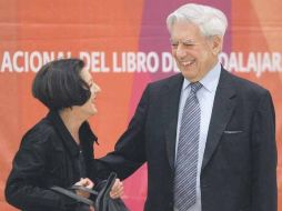 Herta Müller y Mario Vargas Llosa, participaron ayer en una charla, en el marco de la Feria Internacional de Libro de Guadalajara. NTX  /