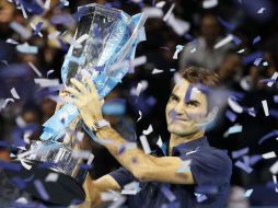 Federer derrotó al francés Jo-Wilfried Tsonga en la final del Torneo Masters. AP  /