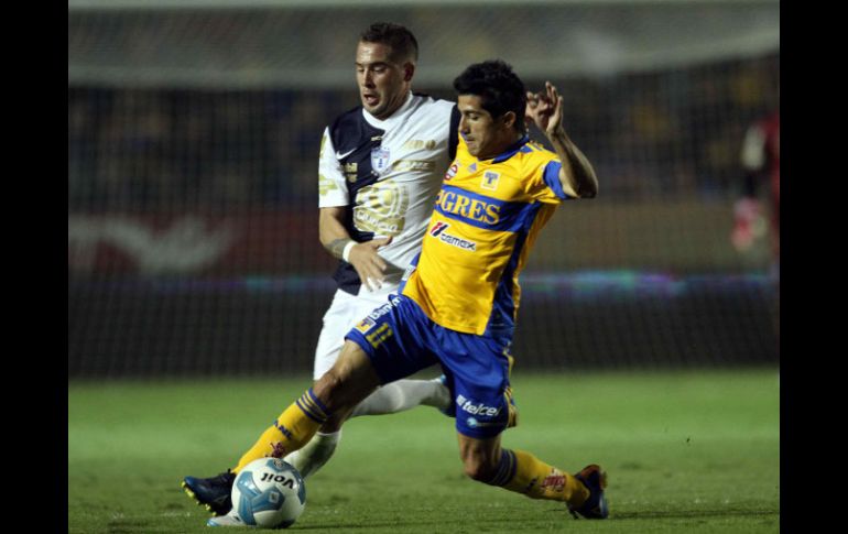 Imagen del encuentro el pasado domingo contra Pachuca, donde los Tigres obtuvieron el triunfo. AFP  /