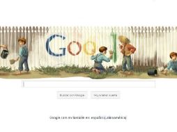 El Doodle de Google del día de hoy, honra al 176 aniversario del nacimiento de Mark Twain  /