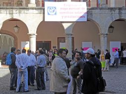 El personal del Congreso se puso en huelga, el pasado 15 de noviembre, debido a la falta de pagos.  /